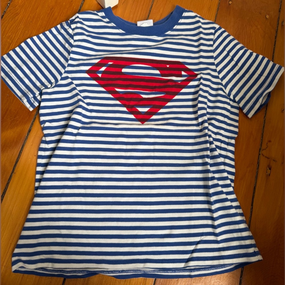 Kids Superman Hanna Andersson short sleeve t-shirt.